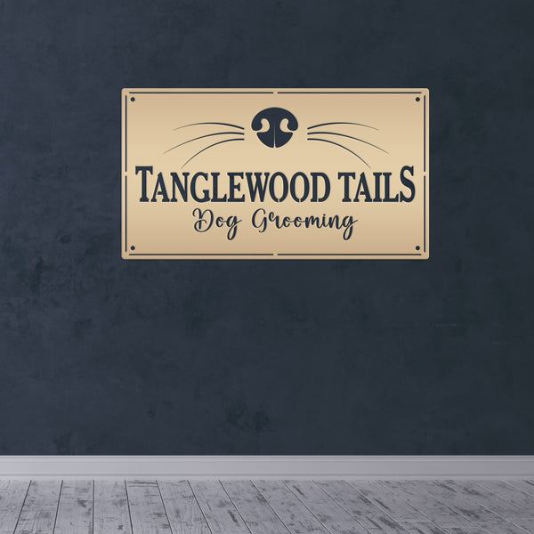 Custom Pet Grooming Salon Metal Sign - Dog Grooming