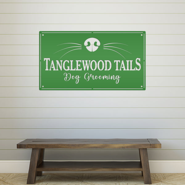 Custom Pet Grooming Salon Metal Sign - Dog Grooming