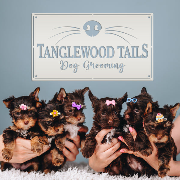 Custom Pet Grooming Salon Metal Sign - Dog Grooming