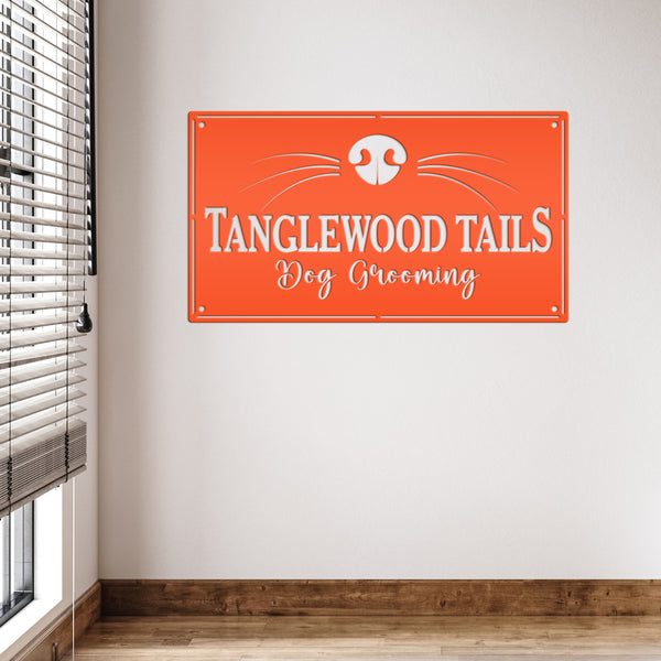 Custom Pet Grooming Salon Metal Sign - Dog Grooming