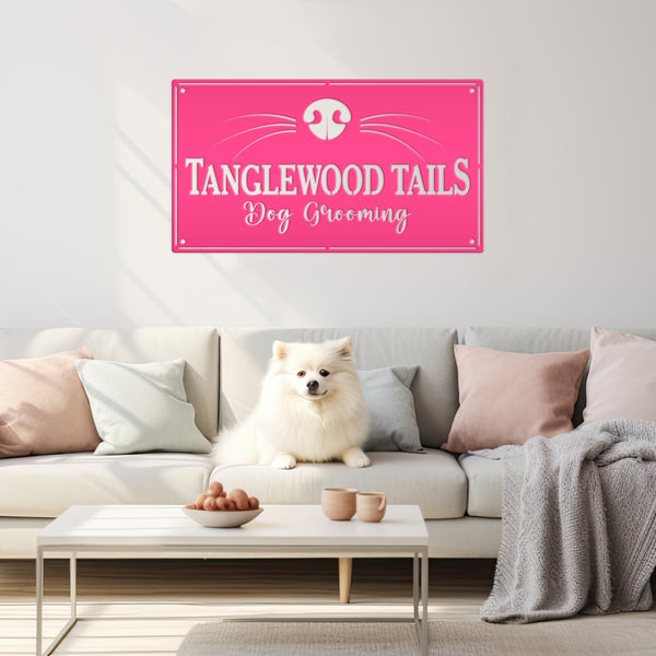 Custom Pet Grooming Salon Metal Sign - Dog Grooming