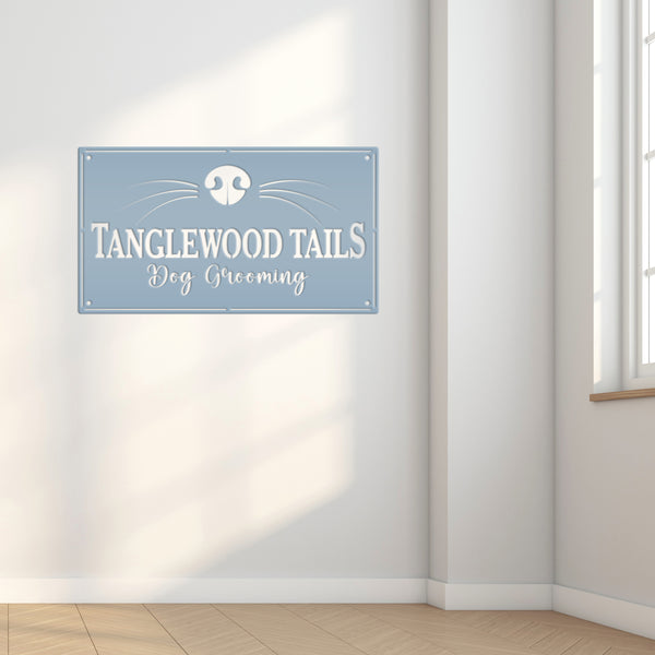 Custom Pet Grooming Salon Metal Sign - Dog Grooming
