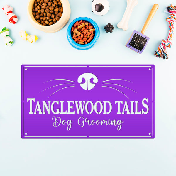Custom Pet Grooming Salon Metal Sign - Dog Grooming
