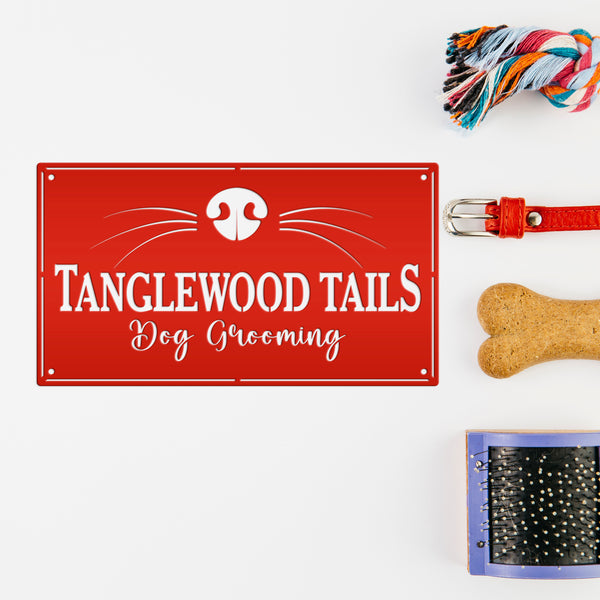 Custom Pet Grooming Salon Metal Sign - Dog Grooming