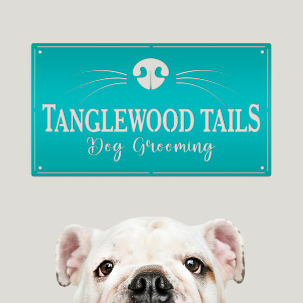Custom Pet Grooming Salon Metal Sign - Dog Grooming