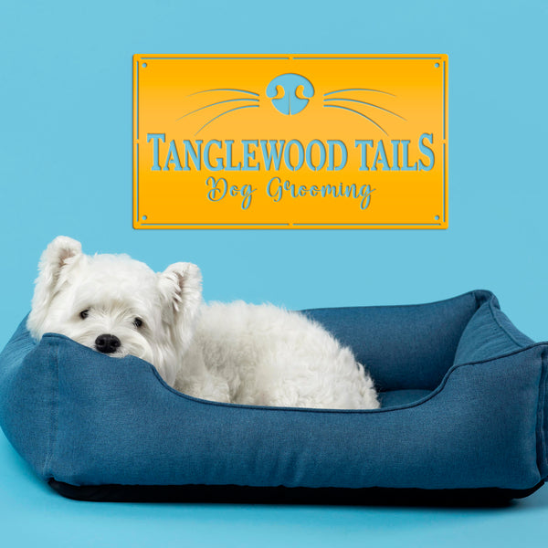Custom Pet Grooming Salon Metal Sign - Dog Grooming