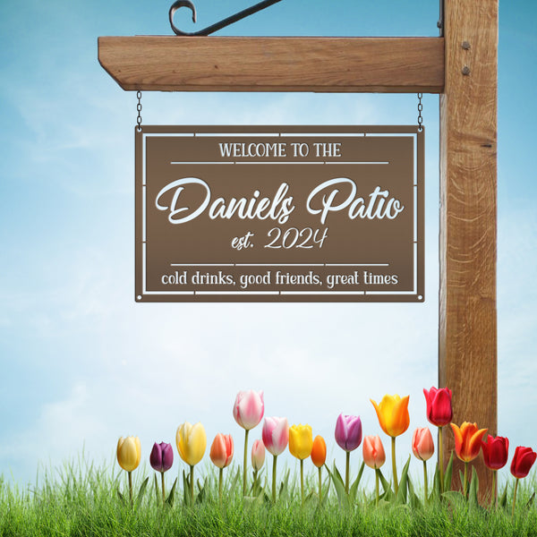 Patio Sign - Make it Your Own Wording - Business Sign - Wedding Gift - Anniversary Gift