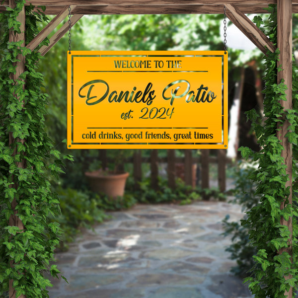 Patio Sign - Make it Your Own Wording - Business Sign - Wedding Gift - Anniversary Gift