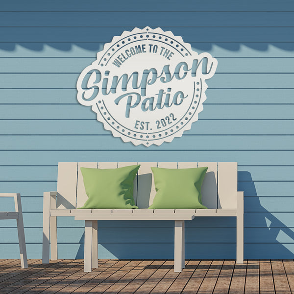 Personalized Family Patio Sign, Porch Sign , Lakehouse Sign & Decor, Outdoor Patio Sign Ideas, Patio Inspo, Pation Signs for Outdoor Wall , Patio Season Wall Art, Patio Season Time, Vintage Patio Sign