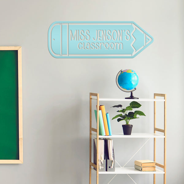 Custom Teacher Name Personalized Classroom Metal Sign