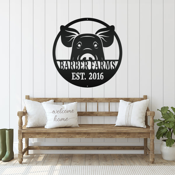 Personalized Pig Wall Decor, Pig Farm Wall Decor & Wall Art, Hog Wall Art, Hog Wall Decor, Farmhouse Sign, Farmhouse Wall Decor