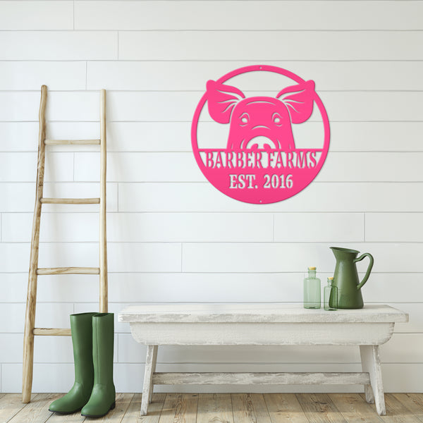Personalized Pig Wall Decor, Pig Farm Wall Decor & Wall Art, Hog Wall Art, Hog Wall Decor, Farmhouse Sign, Farmhouse Wall Decor