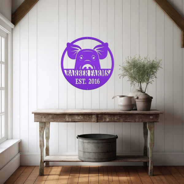Personalized Pig Wall Decor, Pig Farm Wall Decor & Wall Art, Hog Wall Art, Hog Wall Decor, Farmhouse Sign, Farmhouse Wall Decor