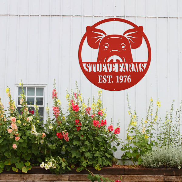 Personalized Pig Wall Decor, Pig Farm Wall Decor & Wall Art, Hog Wall Art, Hog Wall Decor, Farmhouse Sign, Farmhouse Wall Decor