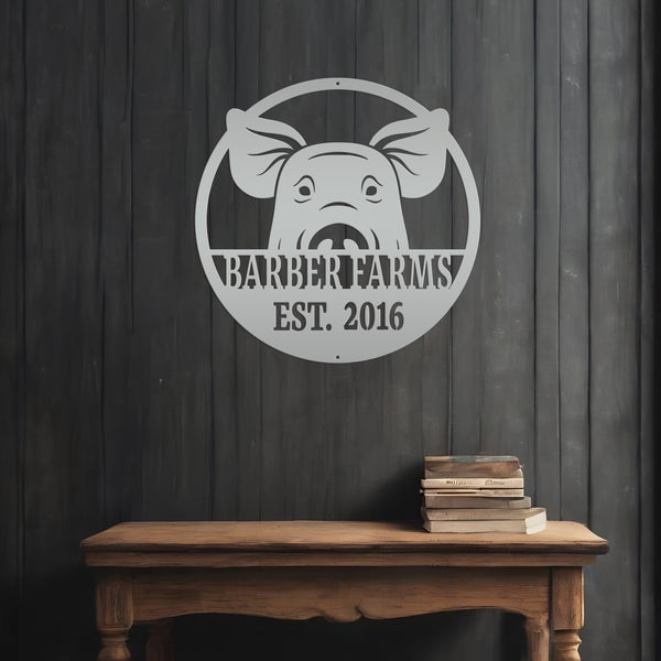 Personalized Pig Wall Decor, Pig Farm Wall Decor & Wall Art, Hog Wall Art, Hog Wall Decor, Farmhouse Sign, Farmhouse Wall Decor