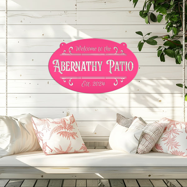Customizable Metal Welcome Sign for Your Porch - Unique Patio Wall Hanging - Personalized Laser Cut Front Porch Decor - Housewarming Gift