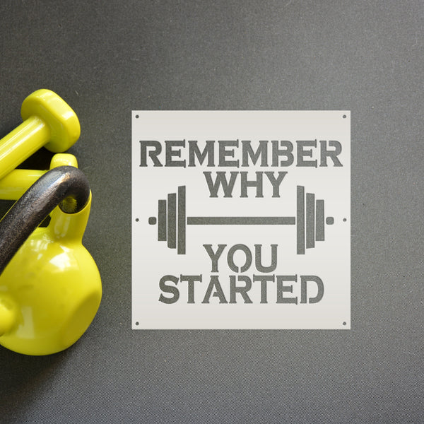 Remember Why You Started Home Gym Metal Sign-Home Gym Sign and Decor-Fitness Center-Workout Gym Signs-Motivational Gym Signs