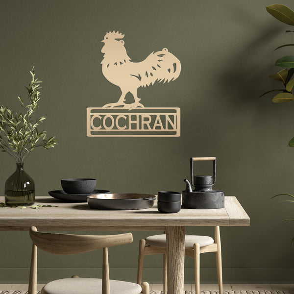 rustic rooster wall art