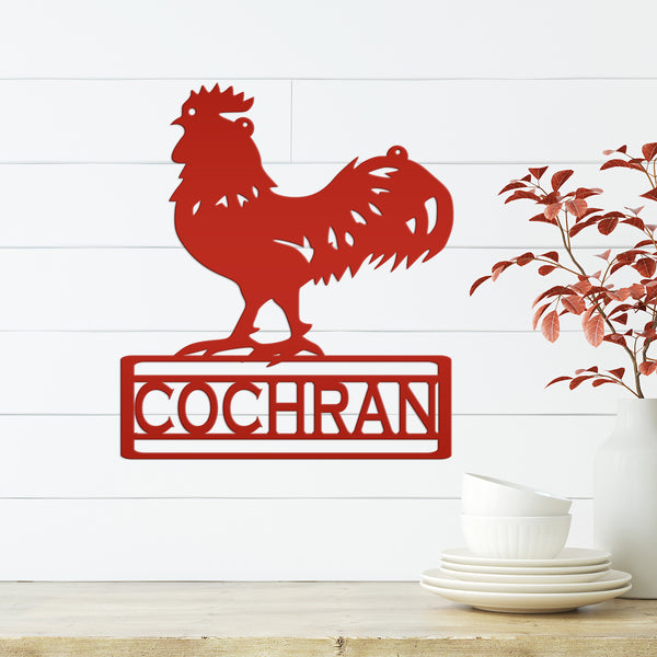 rustic rooster wall art