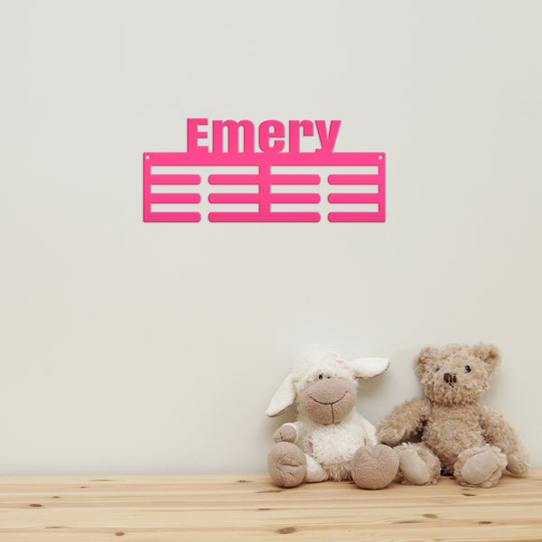 Medal Award Hanging Rack, Custon Sport Metal Ribbon Wall Display, Unique Gift Idea, Personalized Medal Holder, Birthday or Christmas Present