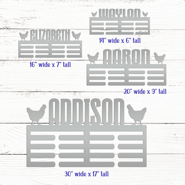 Farm Animal Medal Holder -Medal Holder for FFA Club, Chicken Medal Holder, Chicken Themed Medal Holder Ribbon Holder, Award Hanging Shelf, FFA Award Holder