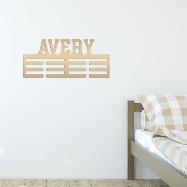 Medal Award Hanging Rack, Custon Sport Metal Ribbon Wall Display, Unique Gift Idea, Personalized Medal Holder, Birthday or Christmas Present