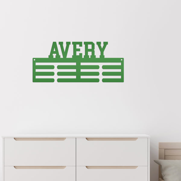 Medal Award Hanging Rack, Custon Sport Metal Ribbon Wall Display, Unique Gift Idea, Personalized Medal Holder, Birthday or Christmas Present