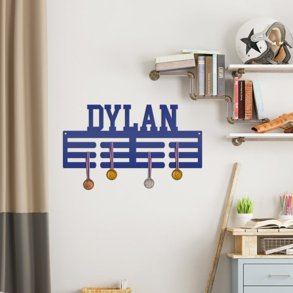 Medal Award Hanging Rack, Custon Sport Metal Ribbon Wall Display, Unique Gift Idea, Personalized Medal Holder, Birthday or Christmas Present