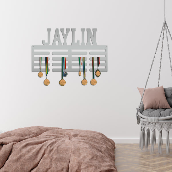 Medal Award Hanging Rack, Custon Sport Metal Ribbon Wall Display, Unique Gift Idea, Personalized Medal Holder, Birthday or Christmas Present