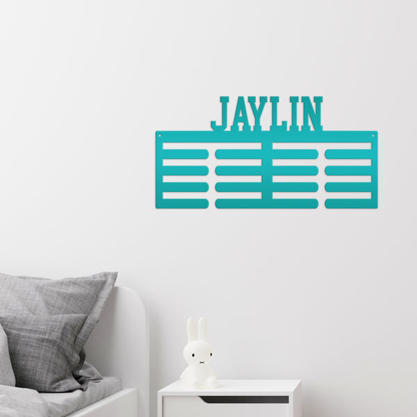 Medal Award Hanging Rack, Custon Sport Metal Ribbon Wall Display, Unique Gift Idea, Personalized Medal Holder, Birthday or Christmas Present