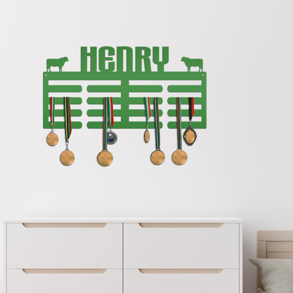 FFA Award Medal Holder, 4H Livestock Award Hanger for Medals and Ribbons, Farm Animal Medal Holder Display, Livestock-Cow Medal Display for Awards, Future Farmers of America Award Display