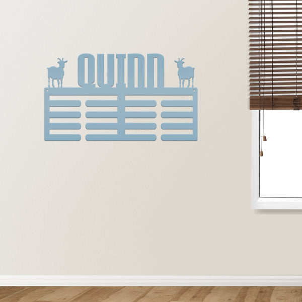 Goat Medals Display Rack - Perfect for Awards & Achievements - Custom Animal Award Holder - Personalized Wall Decor - Gift for Future Farmer