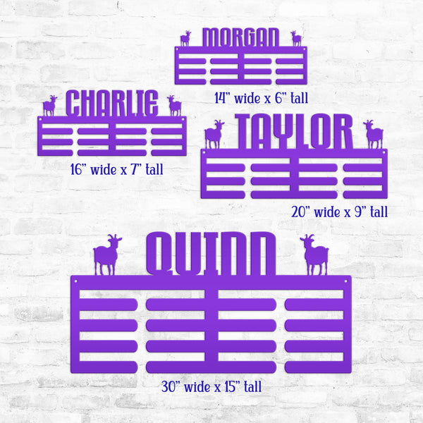 Goat Medals Display Rack - Perfect for Awards & Achievements - Custom Animal Award Holder - Personalized Wall Decor - Gift for Future Farmer