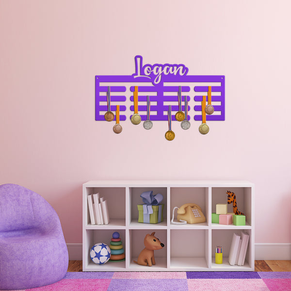 Medal Award Hanging Rack - Finally a stylish way to display all of those achievements! Makes a unique Birthday Gift!