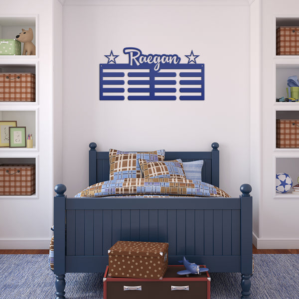 Medal Holder, Custom Name Wall Decor, Personalized Award Display, Boys and Girls Sports Memorabilia, Unique Team Gift Idea