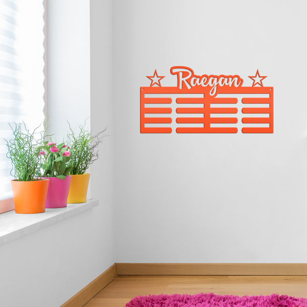 Medal Holder, Custom Name Wall Decor, Personalized Award Display, Boys and Girls Sports Memorabilia, Unique Team Gift Idea