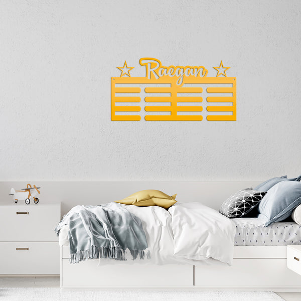 Medal Holder, Custom Name Wall Decor, Personalized Award Display, Boys and Girls Sports Memorabilia, Unique Team Gift Idea