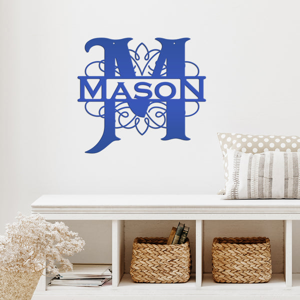Monogram Metal Sign, Last Name Sign, Personalized Monogram, Wedding Gift