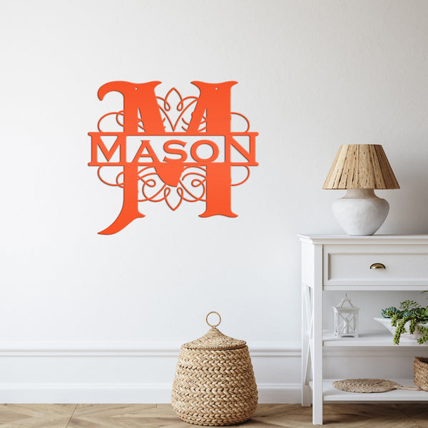 Monogram Metal Sign, Last Name Sign, Personalized Monogram, Wedding Gift