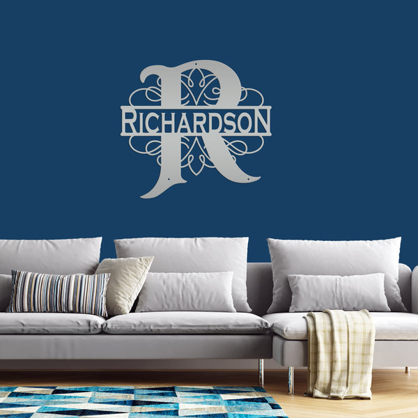 Monogram Metal Sign, Last Name Sign, Personalized Monogram, Wedding Gift