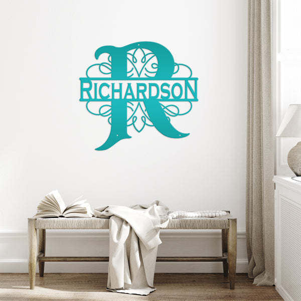 Monogram Metal Sign, Last Name Sign, Personalized Monogram, Wedding Gift