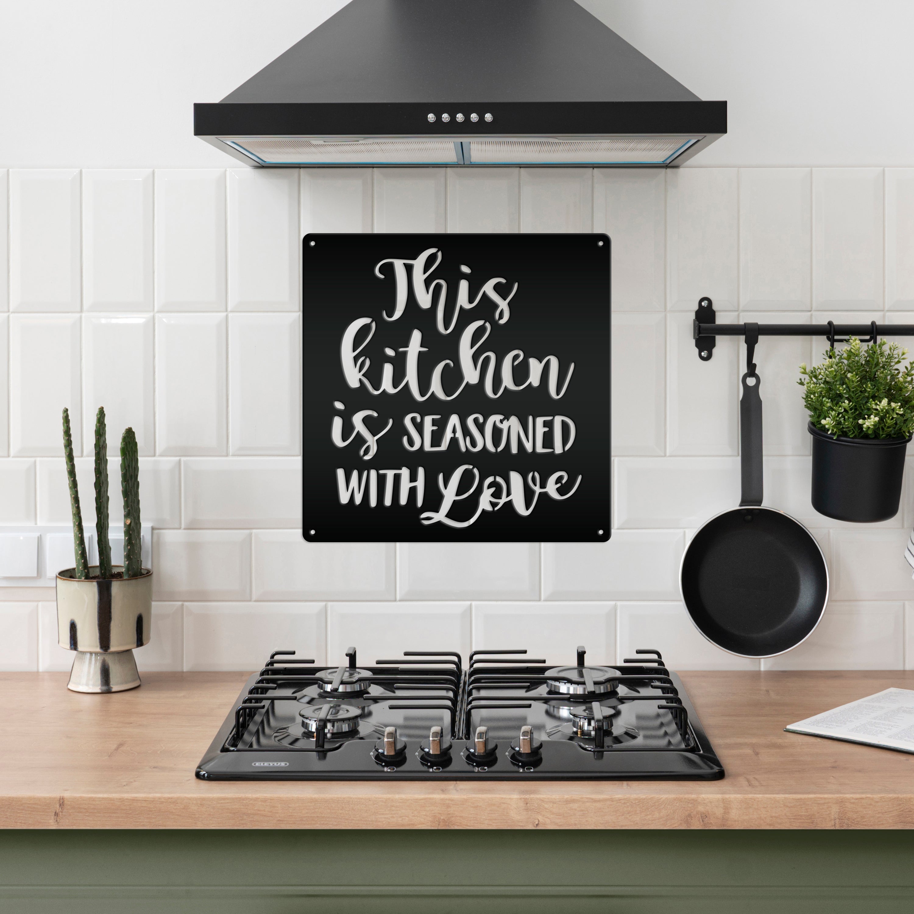 This charming kitchen wall art decor features the quote