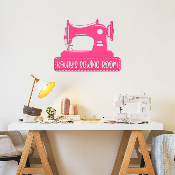 Sewing Room Custom Sign-Personalized Business Vintage Sewing Signs-Sewing Room Wall Decor