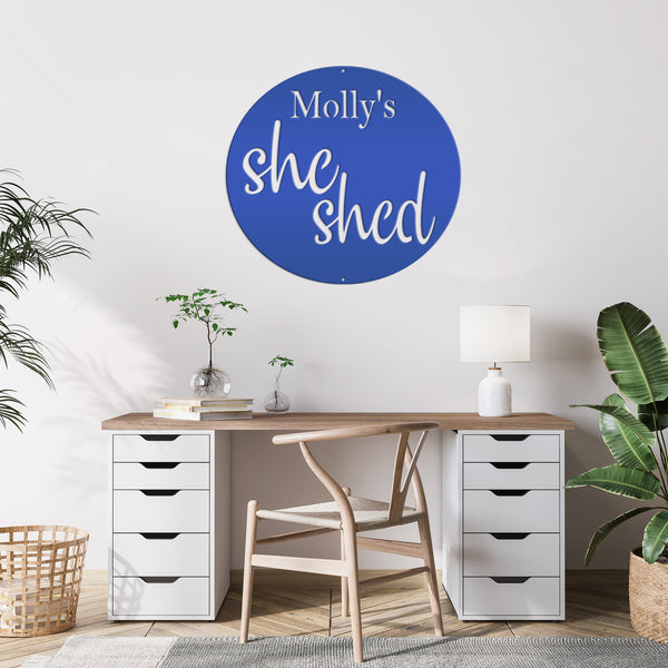 she shed mom cave outdoor wall sign