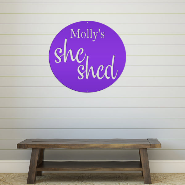 she shed mom cave outdoor wall sign