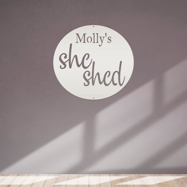 she shed mom cave outdoor wall sign