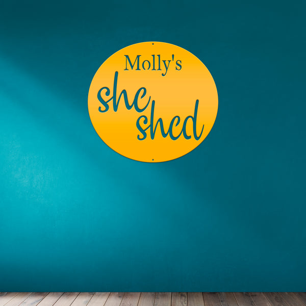 she shed mom cave outdoor wall sign