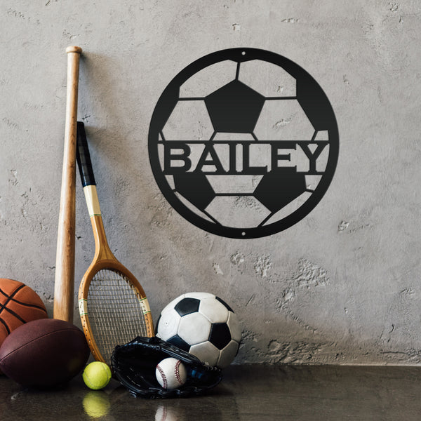 Personalized Soccer Metal Sign