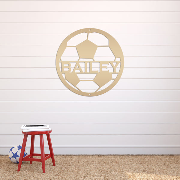Personalized Soccer Metal Sign