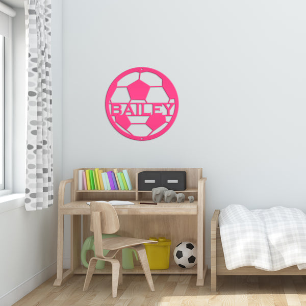 Personalized Soccer Metal Sign